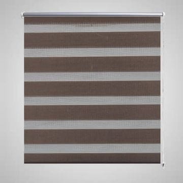 Vidaxl Zebra rolo zavesa 120 x 175 cm kava