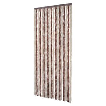 Vidaxl Zavesa proti mrčesu iz šenilje 90x220 cm bež in svetlo rjava