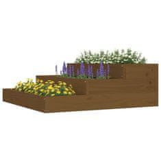 Vidaxl Visoka greda medeno rjava 78x78x27 cm trdna borovina