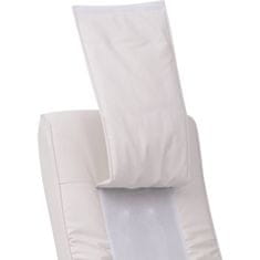 Vidaxl Shiatsu masažni stol belo umetno usnje