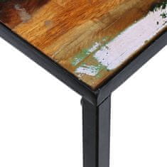 Vidaxl Klubska mizica iz trdnega predelanega lesa 100x60x40 cm