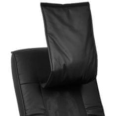 Vidaxl Shiatsu masažni stol črno umetno usnje