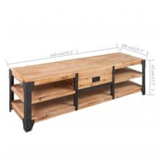 Vidaxl TV stojalo iz trdnega akacijevega lesa 140x40x45 cm