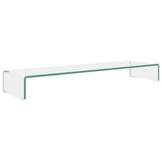 Vidaxl Stojalo za TV/Računalniški Zaslon Prosojno Steklo 110x30x13 cm