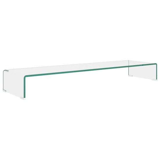Vidaxl Stojalo za TV/Računalniški Zaslon Prosojno Steklo 110x30x13 cm