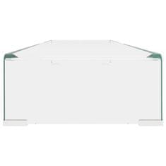 Vidaxl Stojalo za TV/Računalniški Zaslon Prosojno Steklo 110x30x13 cm