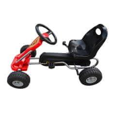 Greatstore Gokart na pedale rdeče barve