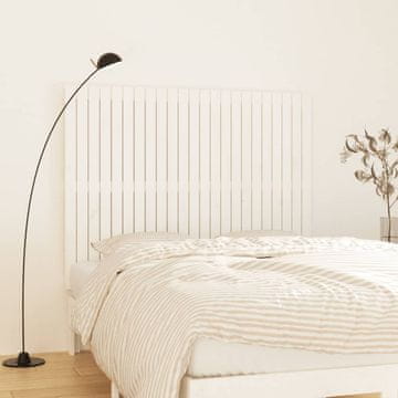 Vidaxl vidaXL Vzglavje postelje belo 146,5x3x110 cm masivni borov les