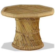 Vidaxl Klubska mizica iz bambusa osemkotna 60x60x45 cm