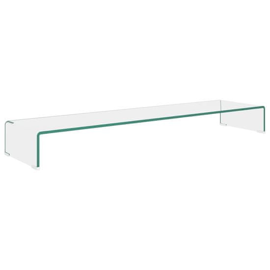 Vidaxl Stojalo za TV/Računalniški Zaslon Prosojno Steklo 120x30x13 cm