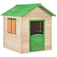 shumee Otroška igralna hišica iz lesa jelke zelena