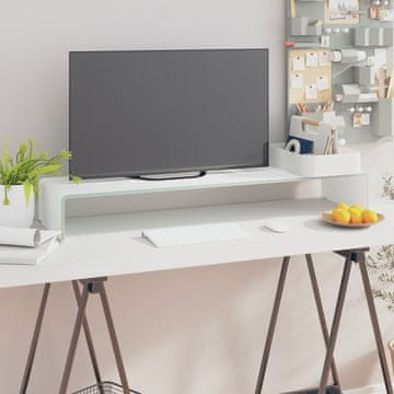 Vidaxl vidaXL stojalo za monitor/TV, zeleno steklo, 100 x 30 x 13 cm