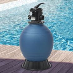 Vidaxl Bazenski peščeni filter s 6-pozicijskim ventilom moder 460 mm