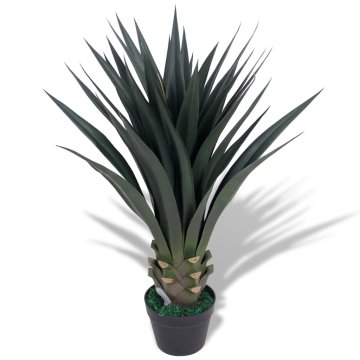 Vidaxl Umetna rastlina juka v loncu 85 cm zelene barve