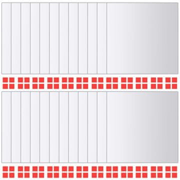 Vidaxl 24 kosov zrcalnih ploščic kvadratne oblike steklo