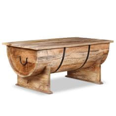 Vidaxl Klubska mizica iz masivnega mangovega lesa 88x50x40 cm