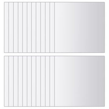 Vidaxl 48 kosov zrcalnih ploščic kvadratne oblike steklo