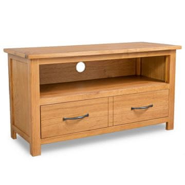 Vidaxl TV omarica 90x35x48 cm trdna hrastovina