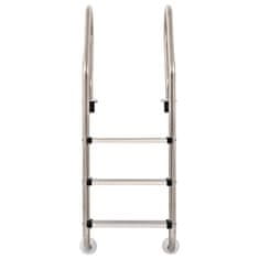Vidaxl Lestev za bazen s 3 stopnicami nerjaveče jeklo 304 120 cm
