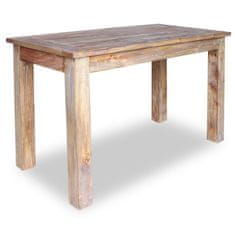 Vidaxl Jedilna miza iz masivnega predelanega lesa 120x60x77 cm
