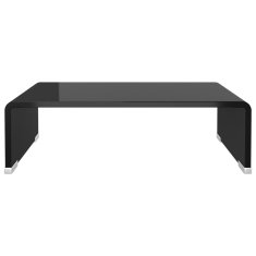 Vidaxl Stojalo za TV/Računalniški Zaslon Črno Steklo 40x25x11 cm