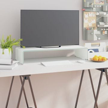 Vidaxl vidaXL stojalo za monitor/TV, zeleno steklo, 70 x 30 x 13 cm