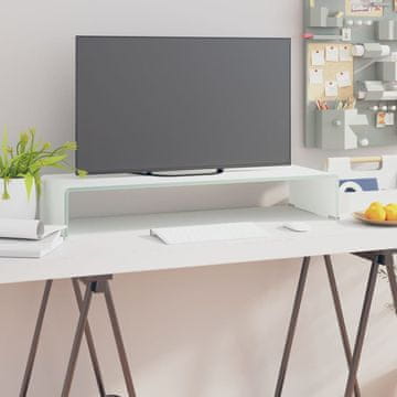 Vidaxl vidaXL stojalo za monitor/TV, zeleno steklo, 80 x 30 x 13 cm
