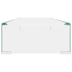 Vidaxl Stojalo za TV/Računalniški Zaslon Prosojno Steklo 80x30x13 cm
