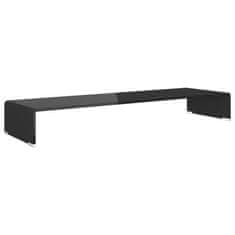 Vidaxl Stojalo za TV/Računalniški Zaslon Črno Steklo 100x30x13 cm