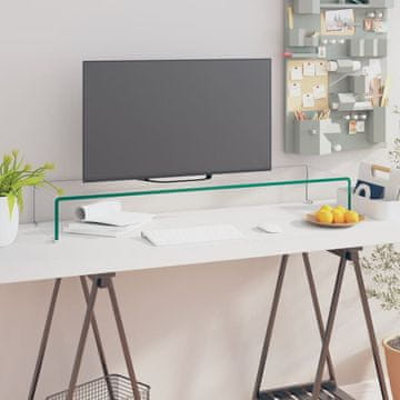 Vidaxl vidaXL Stekleno stojalo za monitor/TV 100x30x13 cm