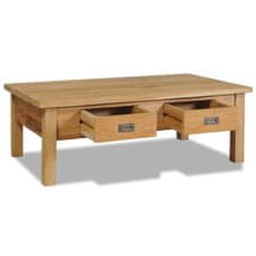Vidaxl Klubska mizica iz masivne tikovine 100x60x35 cm