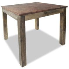 Vidaxl Jedilna miza iz masivnega predelanega lesa 82x80x76 cm