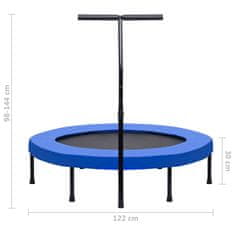 Greatstore Fitnes trampolin z ročajem in varnostno oblogo 122 cm