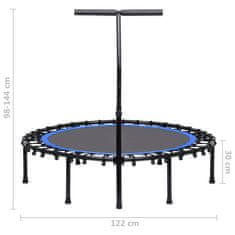 Greatstore Fitnes trampolin z ročajem 122 cm