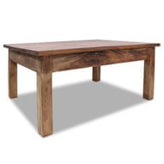 Vidaxl Klubska mizica iz trdnega predelanega lesa 98x73x45 cm