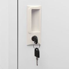 Greatstore Garderobna omarica na ključ s 4 predelki 38x45x180 cm