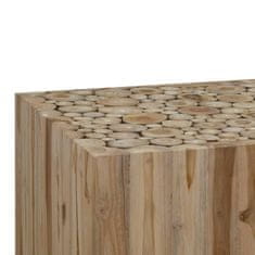 Vidaxl Klubska mizica iz prave tikovine 50x50x35 cm