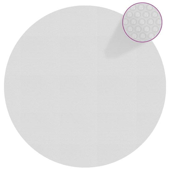Vidaxl Plavajoča PE solarna folija za bazen 549 cm siva