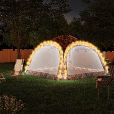 shumee Vrtni šotor z LED lučmi in 4 stranicami 3,6x3,6x2,3 m
