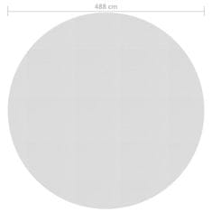 Vidaxl Plavajoča PE solarna folija za bazen 488 cm siva