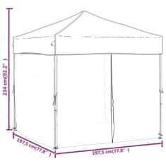Vidaxl Zložljiv vrtni šotor s stranicami moder 2x2 m