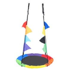 Vidaxl Mavrična gugalnica z zastavicami 100 cm