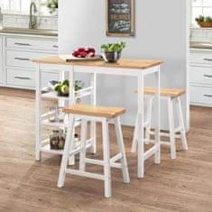 Vidaxl Barska garnitura 3 delna MDF bele barve