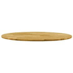 shumee Površina za mizo trden hrastov les okrogla 23 mm 400 mm