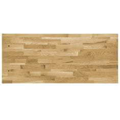 Vidaxl Površina za mizo trden hrastov les pravokotna 44 mm 100x60 cm