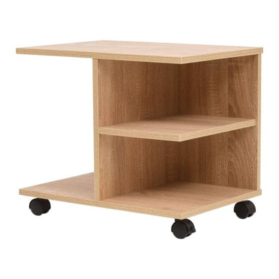 Vidaxl Vrtljiva polica 50x35x42 cm barva hrasta