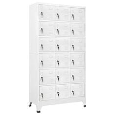 Vidaxl Garderobna omarica na ključ z 18 predelki kovinska 90x40x180 cm