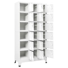 Vidaxl Garderobna omarica na ključ z 18 predelki kovinska 90x40x180 cm