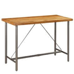 Greatstore Barska miza iz trdne predelane tikovine 150x70x106 cm