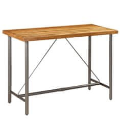 Vidaxl Barska miza iz trdne predelane tikovine 150x70x106 cm